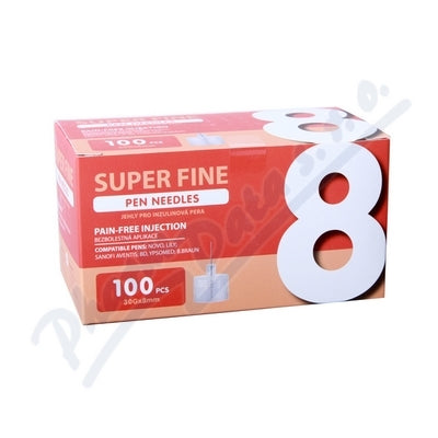 SUPER FINE PEN NEEDLES, 8 mm, 30G, 100 pcs