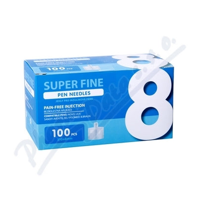 SUPER FINE PEN NEEDLES, 8 mm, 31G, 100 pcs