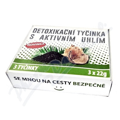 Detoxification stick with activated carbon 3 x 22 g