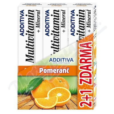 ADDITIVA Orange Multivitamin + Mineral - 3 packs x 20 effervescent tablets