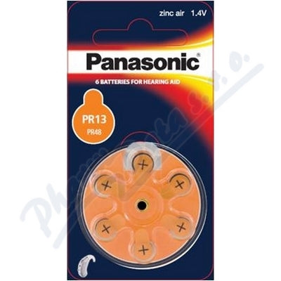 Panasonic PR - 13L (48) / 6LB Hearing Aid Batteries 6 pcs