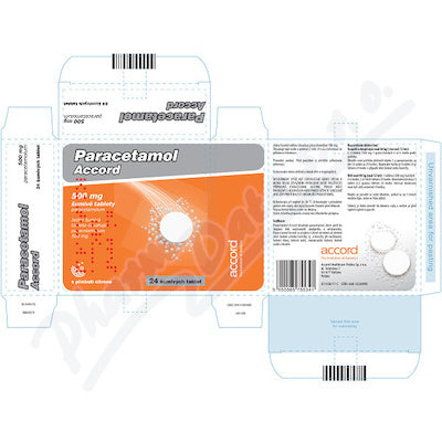 PARACETAMOL ACCORD 500 mg 24 effervescent tablets