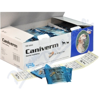 Caniverm de-wormer for dogs and cats 100 x 0.7 g tablets
