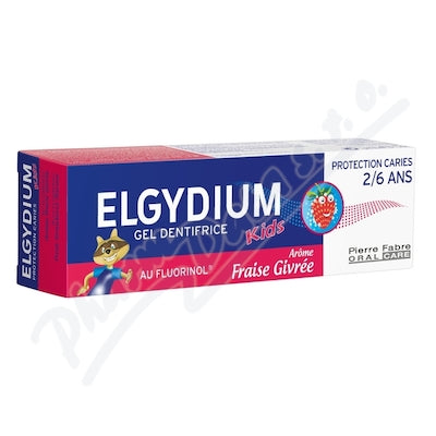 ELGYDIUM Kids strawberry toothpaste gel 2-6 years 50ml