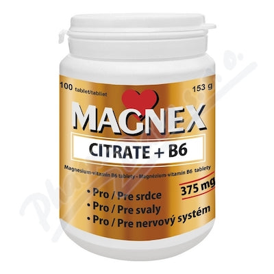 Magnex citrate 375 mg + Vitamin B6 100 tablets