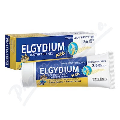 ELGYDIUM Kids banana toothpaste gel 2-6 years 50ml