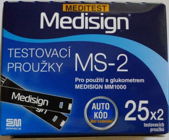 Meditest Medisign MS-2 Test Strips 50 pcs - mydrxm.com