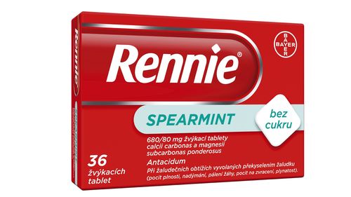 Rennie Spearmint sugar free 36 chewable tablets