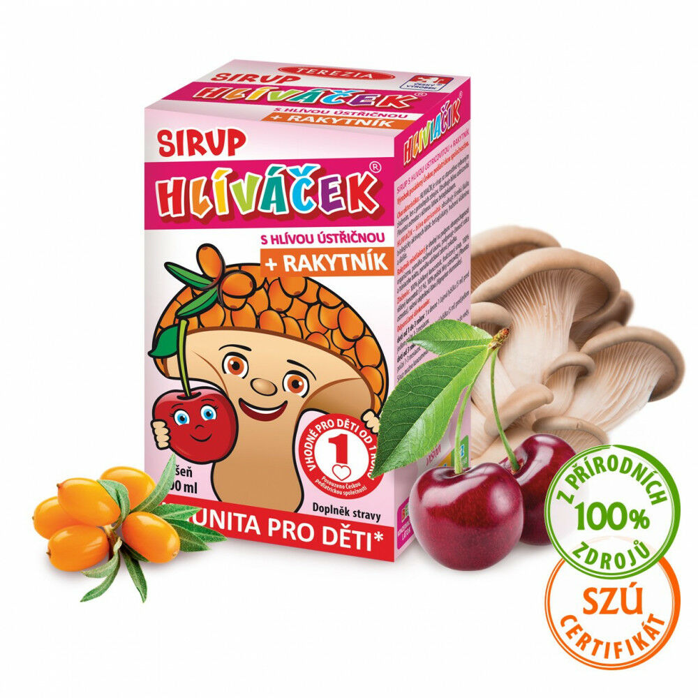 100% Organic KIDS Oyster Mushroom & Sea Buckthorn Cherry Syrup Natural vitamins - mydrxm.com