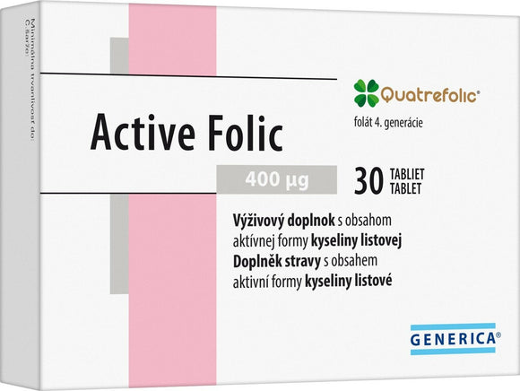 Quatrefolic Active Folic Acid Vitamins B9 400 μg 30 tablets for pregnant women - mydrxm.com