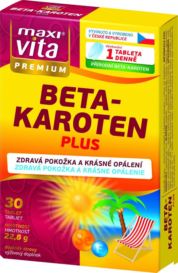 Maxivita Premium Beta Carotene Plus Skin Eyes vitamins medicine 30 tablets - mydrxm.com