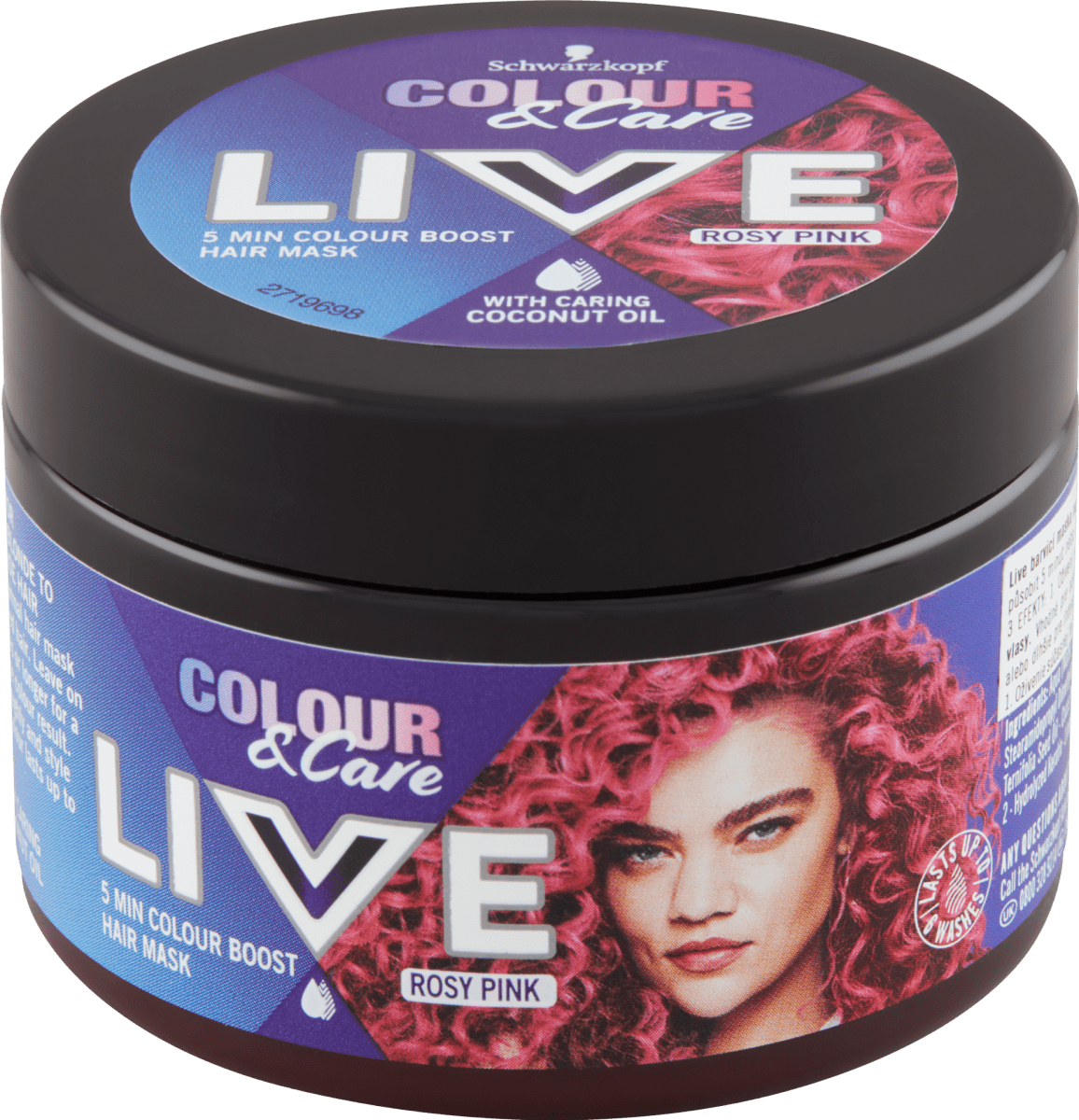 Schwarzkopf LIVE Color & Care Rosy Pink hair mask, 150 ml