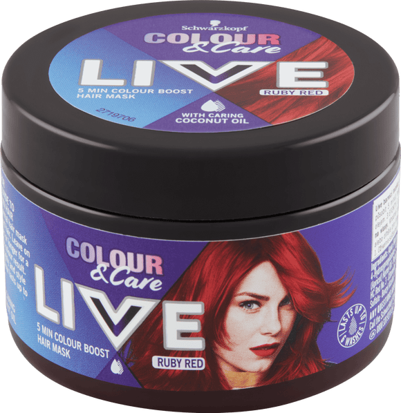 Schwarzkopf LIVE Color & Care Ruby Red hair mask, 150 ml