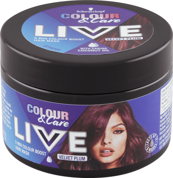 Schwarzkopf LIVE Color & Care Velvet Plum hair mask, 150 ml