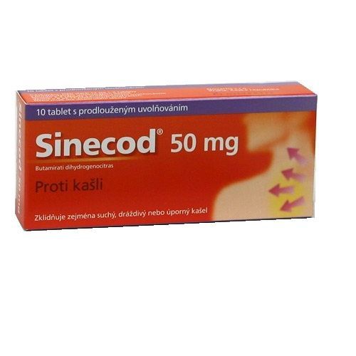 Sinecod 50 mg 10 tablets