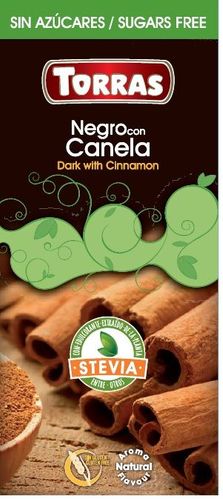 Torras Negro Dark chocolate with cinnamon and stevia 125 g