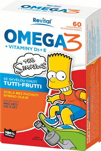 The Simpsons Omega 3 + Vitamins D and E 60 capsules