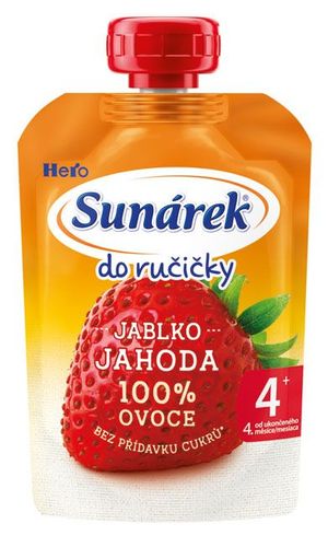 5 x Sunárek Apple Strawberry Puree 100 g