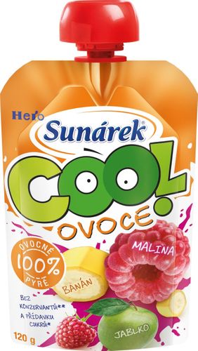 5 x Sunárek Raspberry banana apple puree 120 g