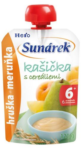 5 x Sunárek pear and apricot puree 120 g