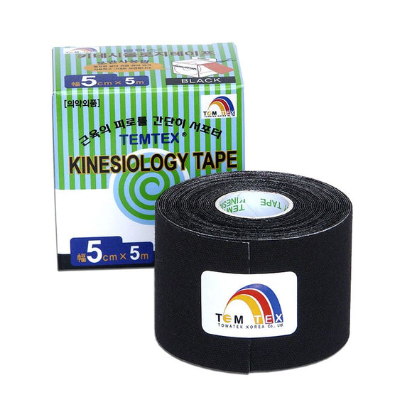 TEMTEX Kinesio tape 5 cm x 5 m black tape - mydrxm.com