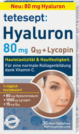 Tetesept Hyaluron Q10 + Lypocin, 30 tablets