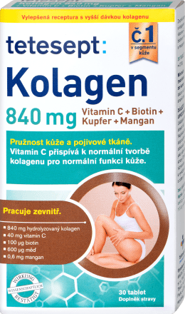 Tetesept collagen 840 mg, 30 tablets