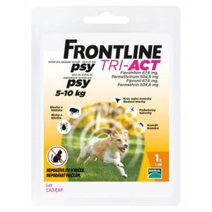 Frontline Tri-Act Dogs 5-10 kg spot-on 1 pipette - mydrxm.com