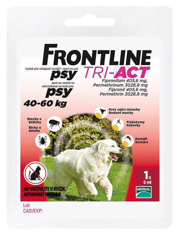 FRONTLINE Tri-Act Dogs 40-60kg spot-on 1x1 pipette - mydrxm.com
