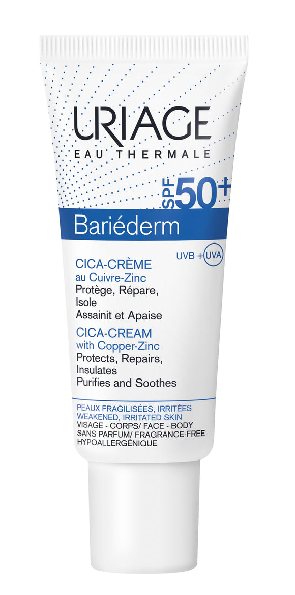 Uriage Bariéderm Cica Creme SPF 50 Reparative Cream for Cracked Skin 40 ml - mydrxm.com
