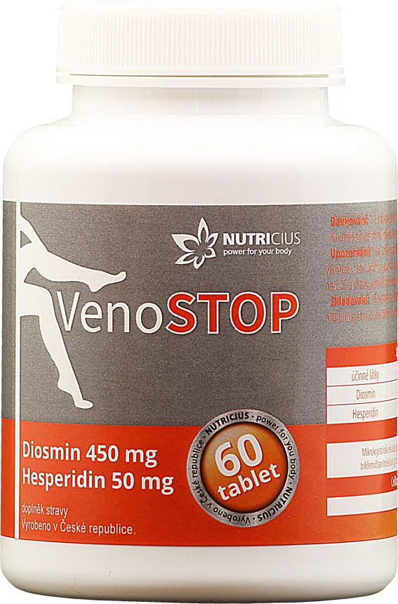 VenoSTOP Diosmin Hesperedine food supplement 60 tablets VEINS removal treatment - mydrxm.com