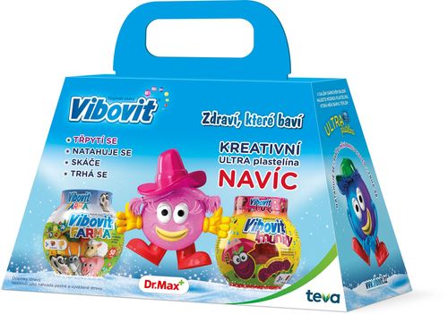 Vibovit Immunity + Farm jelly multivitamins 2x50 pcs + plasticine pink