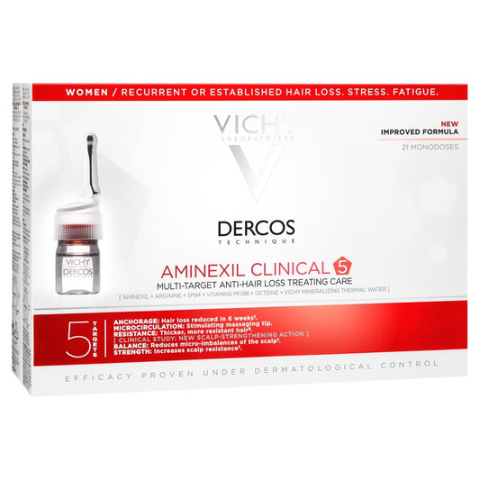 Vichy Dercos Aminexil Clinical 5 for Women 21x6 ml - mydrxm.com