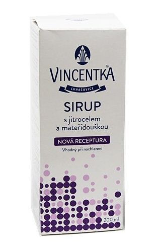 Vincentka Syrup with plantain and thyme 200 ml