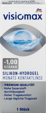 VISIOMAX monthly contact lenses Silicone-Hydrogel -1.00 DP, 1 pair