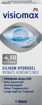 VISIOMAX monthly contact lenses Silicone-Hydrogel -4.50 DP, 1 pair