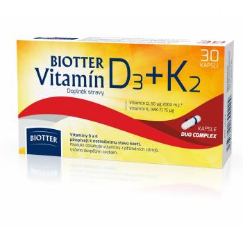 Biotter Vitamin D3 + K2 30 capsules - mydrxm.com