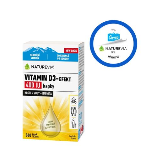 Swiss NatureVia Vitamin D3-Ef 400 IU drops 10.8 ml