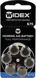 Widex 675 hearing aid battery 6 pcs