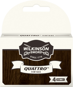 Wilkinson Sword spare head Quattro Vintage, 4 pcs