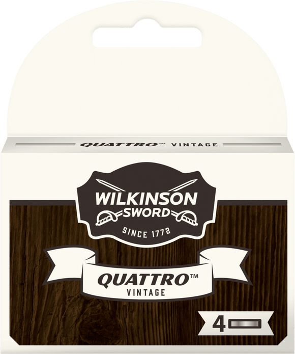 Wilkinson Sword spare head Quattro Vintage, 4 pcs