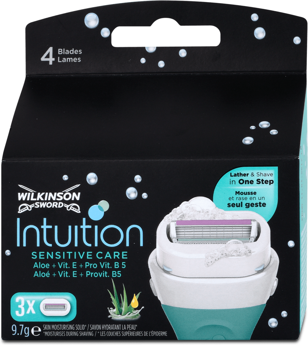 Wilkinson Sword spare shaving head Intuition Sensitive Care, 3 pcs